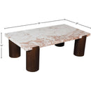 Meridian Campania Cream Marble Coffee Table IMAGE 9