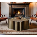  Meridian Eloise Brass Iron Coffee Table IMAGE 2
