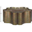  Meridian Eloise Brass Iron Coffee Table IMAGE 6