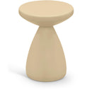 Meridian Anika Beige Iron Side Table IMAGE 1