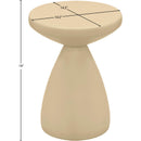 Meridian Anika Beige Iron Side Table IMAGE 7