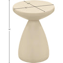 Meridian Anika Cream Iron Side Table IMAGE 7