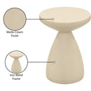 Meridian Anika Cream Iron Side Table IMAGE 8