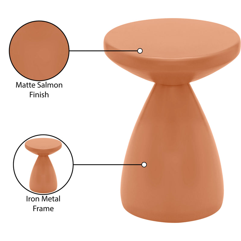 Meridian Anika Salmon Iron Side Table IMAGE 8