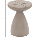 Meridian Anika Taupe Iron Side Table IMAGE 7