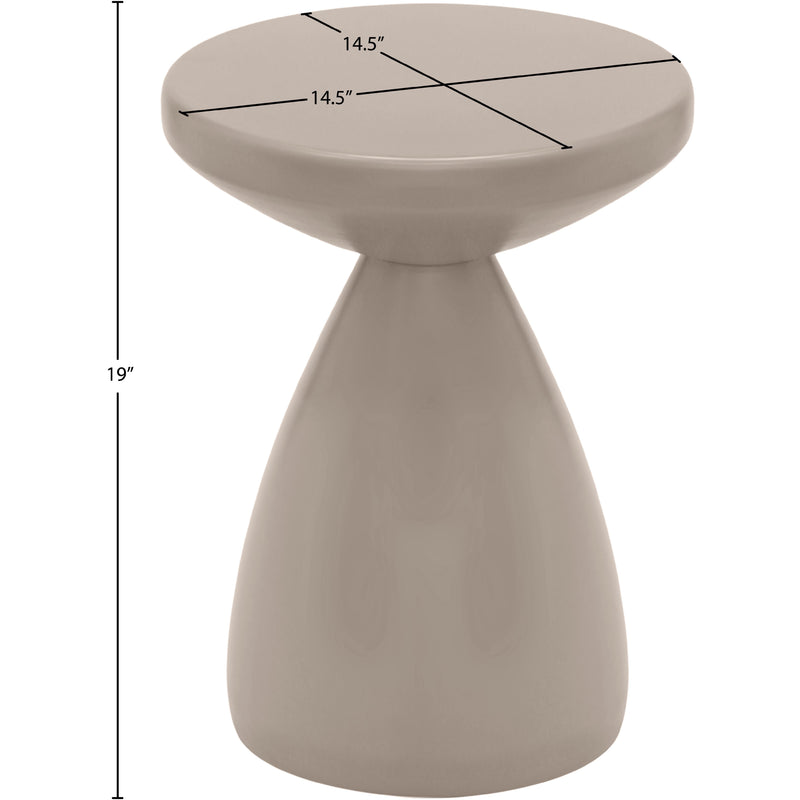 Meridian Anika Taupe Iron Side Table IMAGE 7