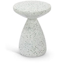 Meridian Anika White Iron Side Table IMAGE 1