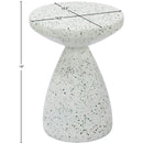 Meridian Anika White Iron Side Table IMAGE 7