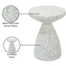 Meridian Anika White Iron Side Table IMAGE 8