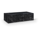 Meridian Piazza Black Marble Finish Concrete Coffee Table IMAGE 1