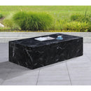 Meridian Piazza Black Marble Finish Concrete Coffee Table IMAGE 3