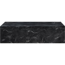 Meridian Piazza Black Marble Finish Concrete Coffee Table IMAGE 4