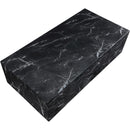 Meridian Piazza Black Marble Finish Concrete Coffee Table IMAGE 6