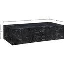 Meridian Piazza Black Marble Finish Concrete Coffee Table IMAGE 7