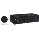 Meridian Piazza Black Marble Finish Concrete Coffee Table IMAGE 8