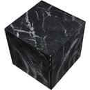 Meridian Piazza Black Marble Finish Concrete End Table IMAGE 6