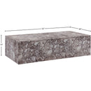 Meridian Piazza Brown Marble Finish Concrete Coffee Table IMAGE 7