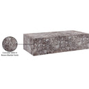 Meridian Piazza Brown Marble Finish Concrete Coffee Table IMAGE 8