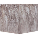 Meridian Piazza Brown Marble Finish Concrete End Table IMAGE 5