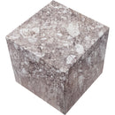 Meridian Piazza Brown Marble Finish Concrete End Table IMAGE 6