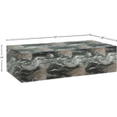 Meridian Piazza Green Marble Finish Concrete Coffee Table IMAGE 7