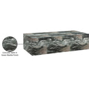 Meridian Piazza Green Marble Finish Concrete Coffee Table IMAGE 8