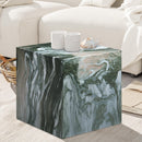Meridian Piazza Green Marble Finish Concrete End Table IMAGE 3