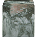 Meridian Piazza Green Marble Finish Concrete End Table IMAGE 4