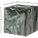Meridian Piazza Green Marble Finish Concrete End Table IMAGE 7