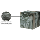 Meridian Piazza Green Marble Finish Concrete End Table IMAGE 8