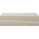 Meridian Piazza Travertine Travertine Finish Concrete Coffee Table IMAGE 4