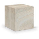 Meridian Piazza Travertine Travertine Finish Concrete End Table IMAGE 1