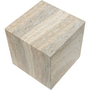 Meridian Piazza Travertine Travertine Finish Concrete End Table IMAGE 6
