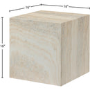 Meridian Piazza Travertine Travertine Finish Concrete End Table IMAGE 7