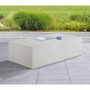 Meridian Piazza White Marble Finish Concrete Coffee Table IMAGE 3