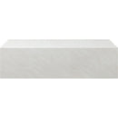 Meridian Piazza White Marble Finish Concrete Coffee Table IMAGE 4