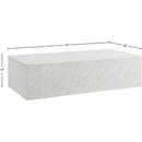 Meridian Piazza White Marble Finish Concrete Coffee Table IMAGE 7