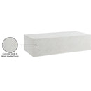 Meridian Piazza White Marble Finish Concrete Coffee Table IMAGE 8
