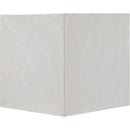 Meridian Piazza White Marble Finish Concrete End Table IMAGE 5