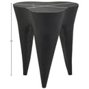  Meridian Bourges Black Aluminum End Table IMAGE 5