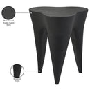  Meridian Bourges Black Aluminum End Table IMAGE 6