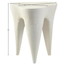  Meridian Bourges Cream Aluminum End Table IMAGE 5