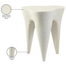  Meridian Bourges Cream Aluminum End Table IMAGE 6