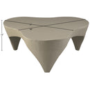  Meridian Bourges Taupe Aluminum Coffee Table IMAGE 5