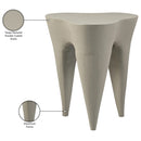  Meridian Bourges Taupe Aluminum End Table IMAGE 6