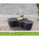 Meridian Monza Black Marble Finish Concrete Coffee Table IMAGE 2