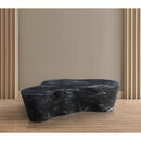 Meridian Monza Black Marble Finish Concrete Coffee Table IMAGE 3