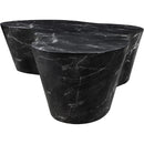 Meridian Monza Black Marble Finish Concrete Coffee Table IMAGE 5