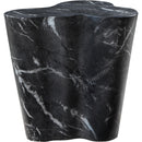 Meridian Monza Black Marble Finish Concrete End Table IMAGE 5