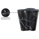 Meridian Monza Black Marble Finish Concrete End Table IMAGE 8